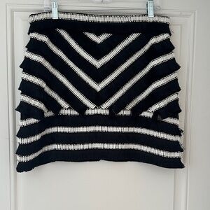 ASOS Chevron Black and White Mini Skirt